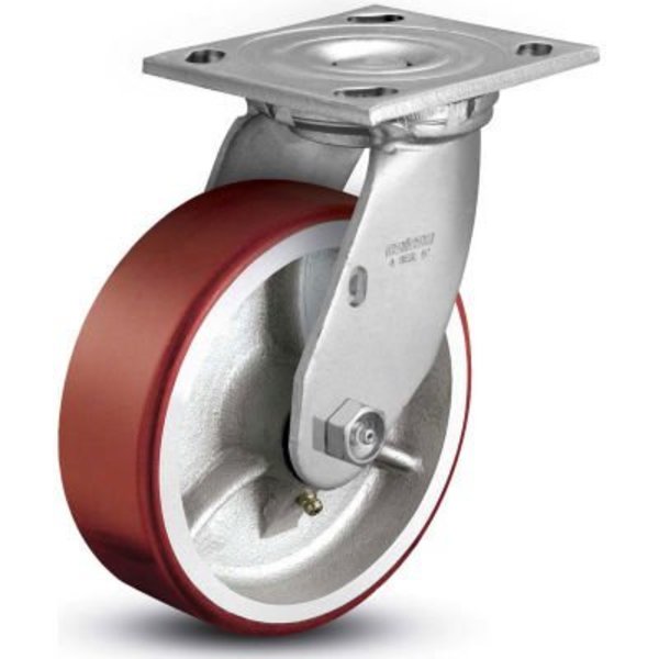 Colson Colson® 4 Series Swivel Plate Caster 4.06109.949.7 - Mold-On Polyurethane 6" Dia. 1200 Lb. 4.06109.949.7